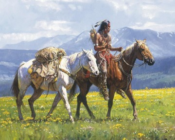 American Indians Painting - western American Indians 25